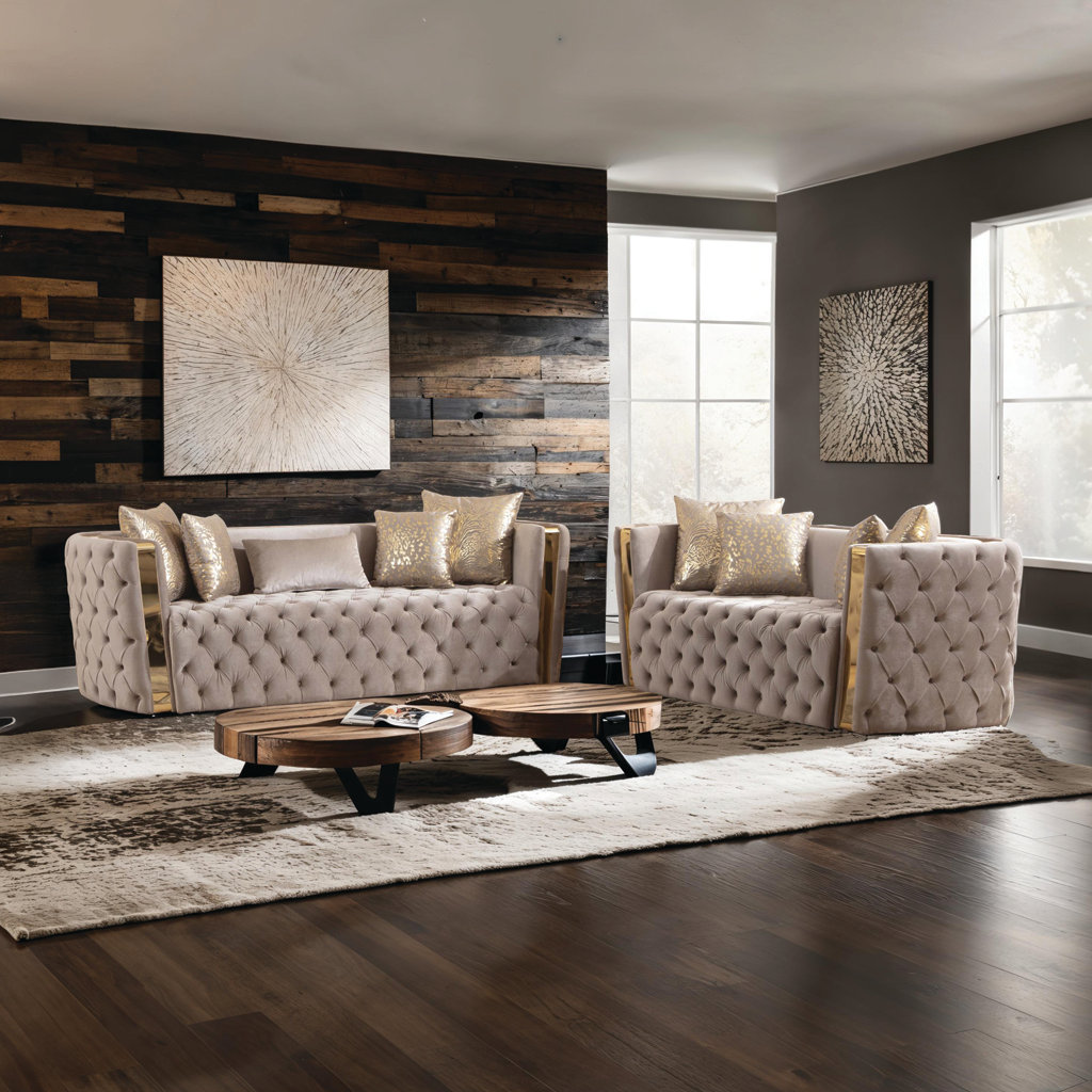 House of Hampton® Doruk 2 - Piece Velvet Living Room Set & Reviews